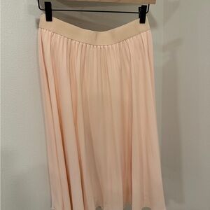 Elegant Peach Pleated Skirt